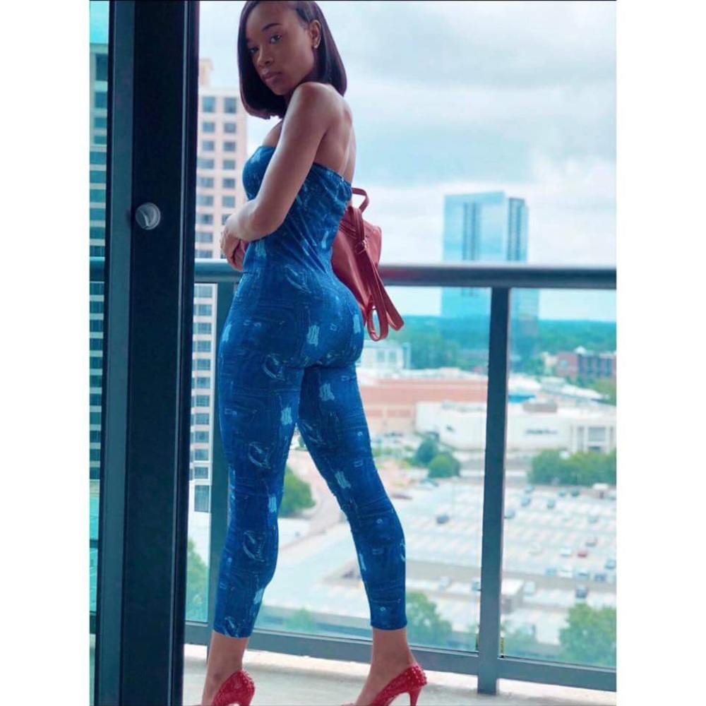 Denim Tube jumpsuit